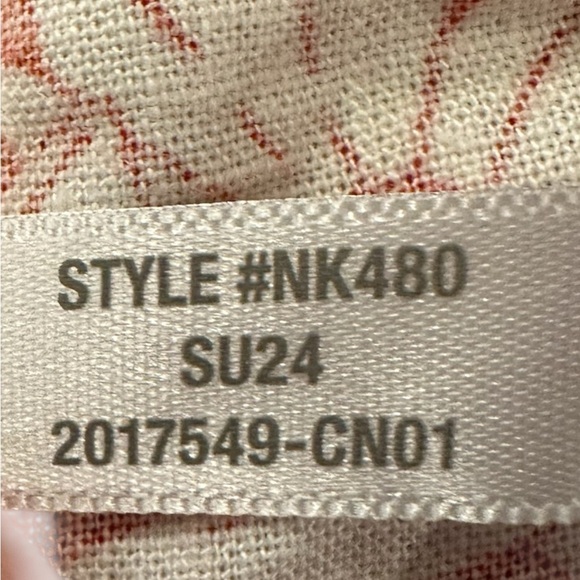 Madewell Margie Mini Dress Linen Dark Orange Floral Sz 12  Milkmaid Peasant - Picture 10 of 11